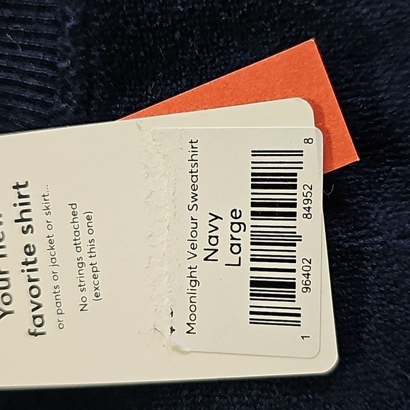 MARINE layer Moonlight Velour Sweatshirt in Navy - Picture 6 of 6